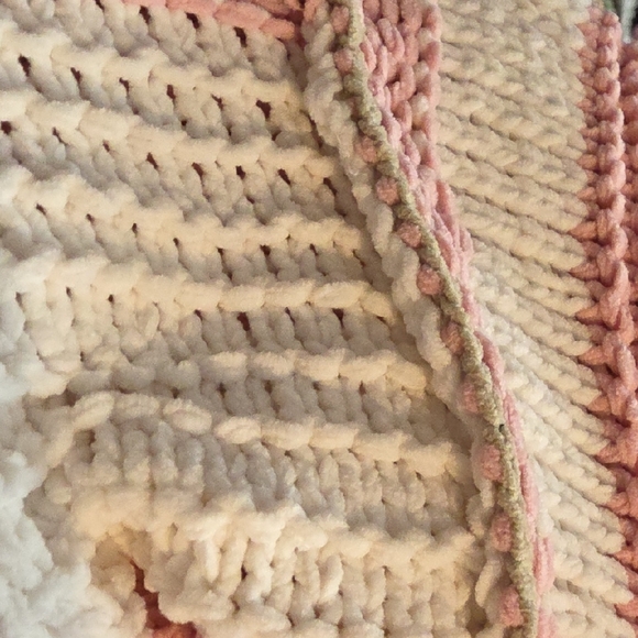 POL Pink and White Crochet Cardigan - Picture 7 of 7